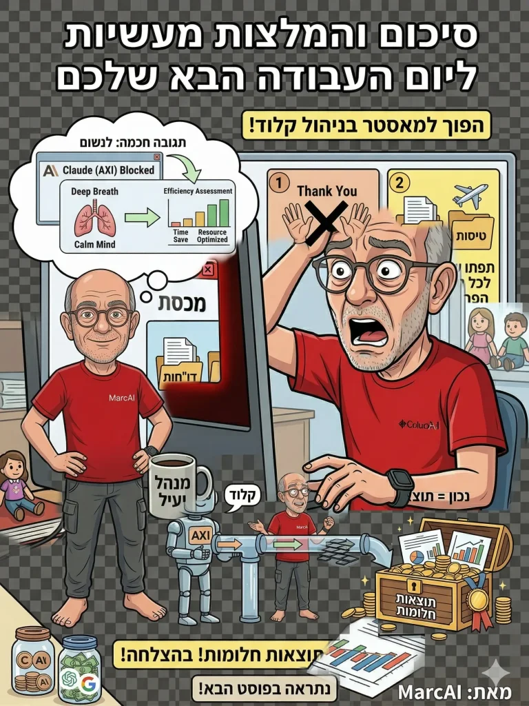 סיכום והמלצות מעשיות ליום העבודה הבא שלכם