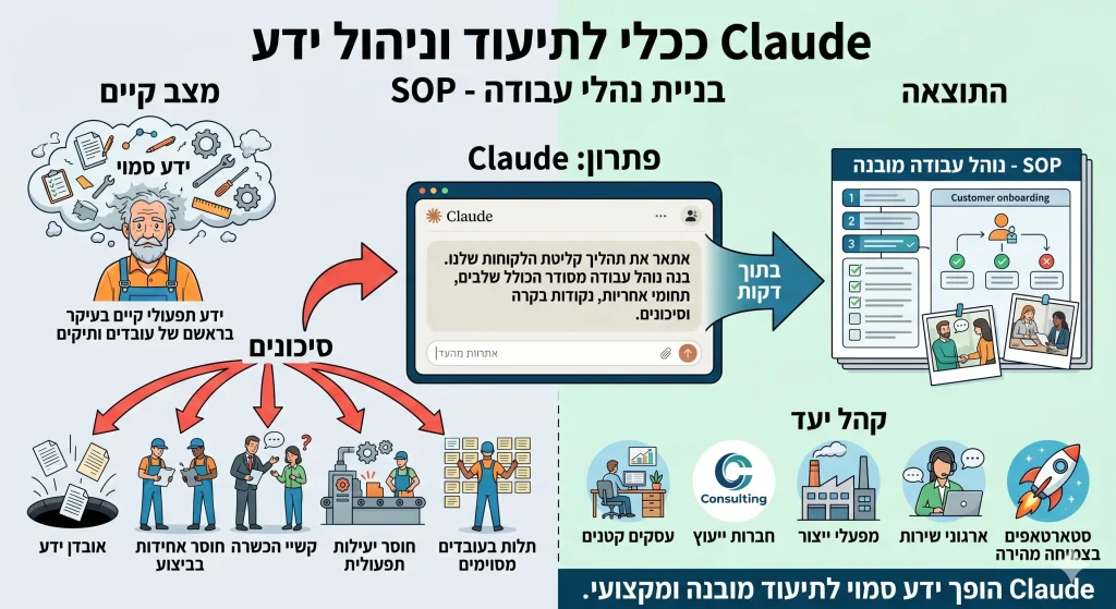Claude ככלי לתיעוד וניהול ידע