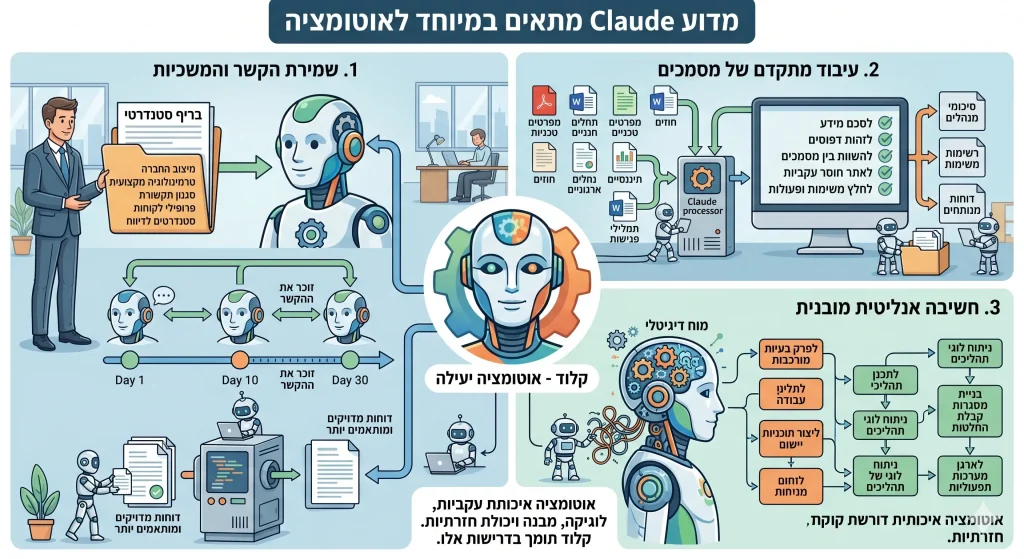 מדוע Claude מתאים במיוחד לאוטומציה