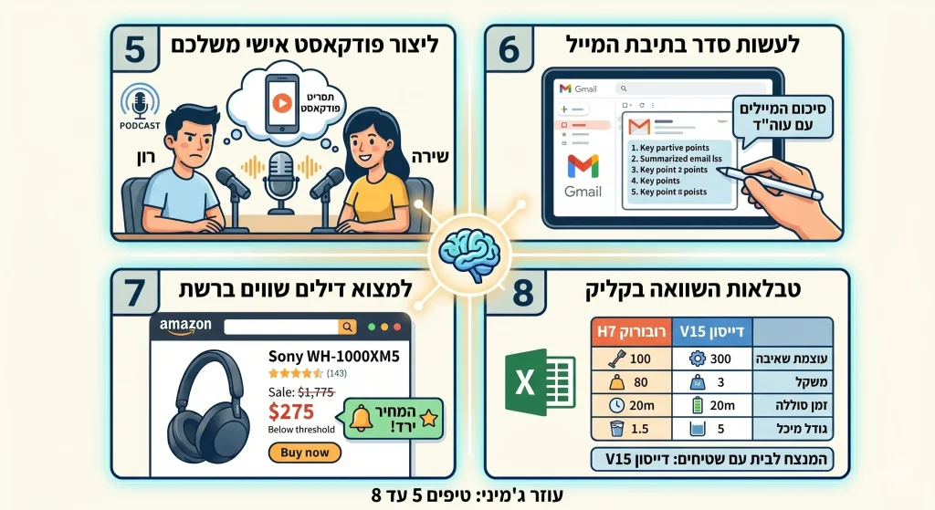 טיפים 5 עד 8