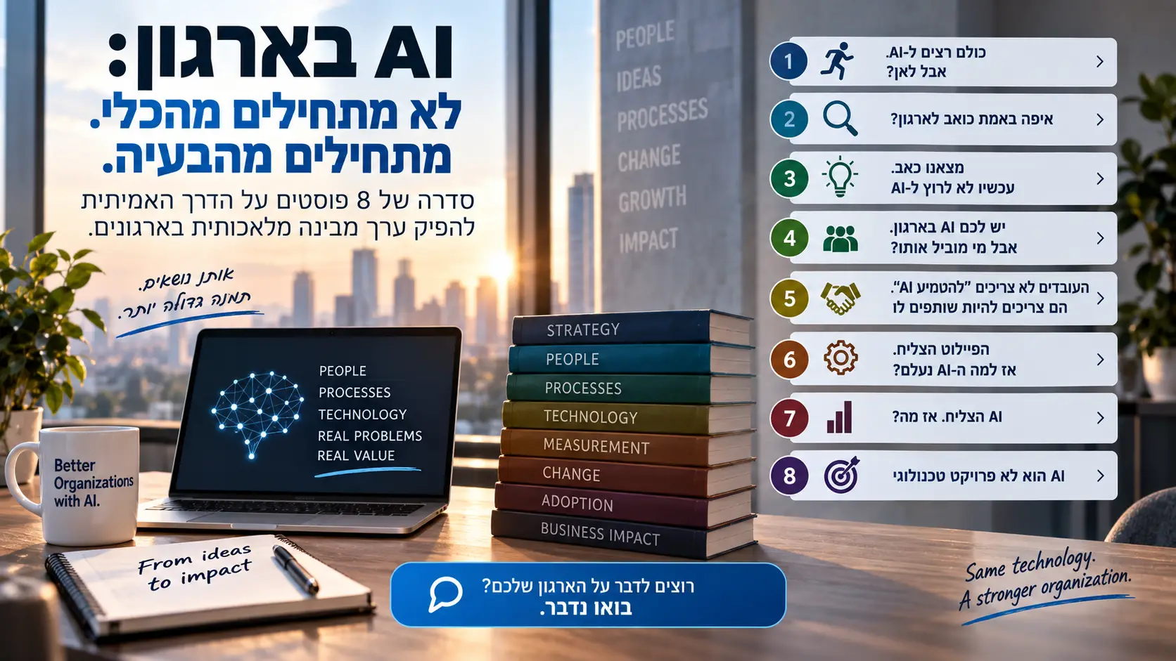 הזמנה לסדרת הפוסטים על AI בארגונים