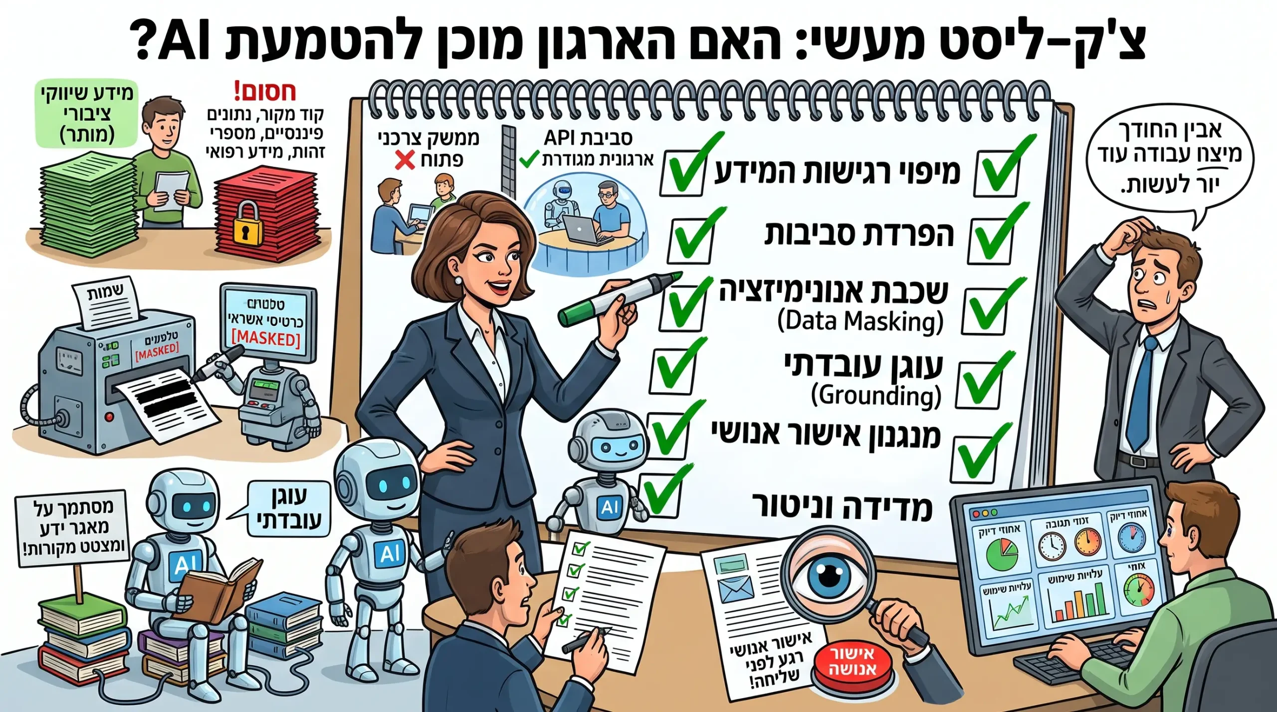 צק-ליסט מעשי למנהלים - האם הארגון שלכם מוכן להטמעת AI